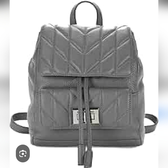 Karl Lagerfeld Handbags - Karl Lagerfeld Gray Leather Backpack Purse.
